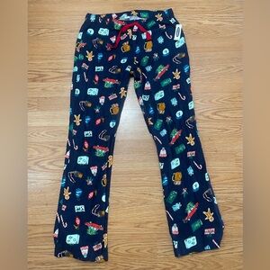 Old Navy Christmas Flannel Pajama Pants Gingerbread Gifts Women